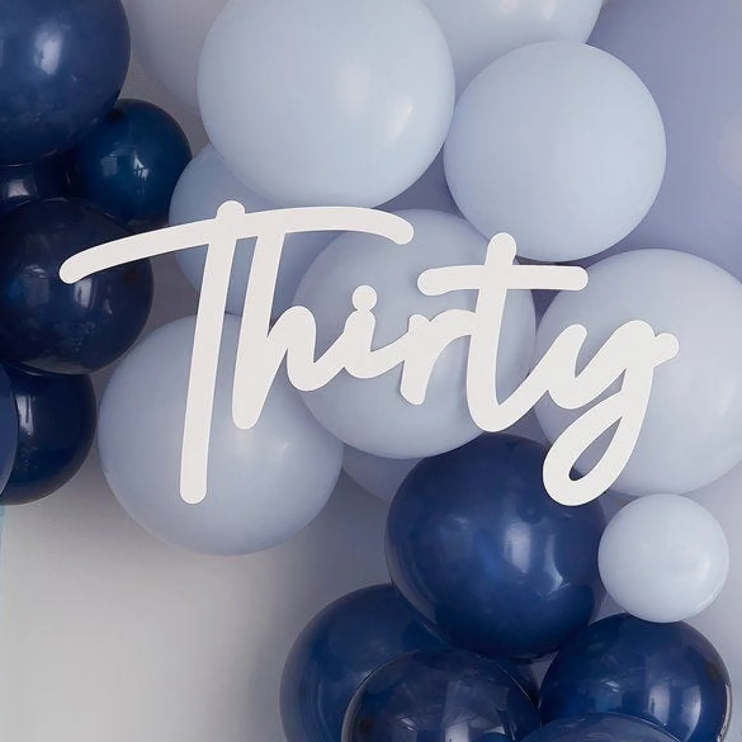 30 White Balloon Arch Sign