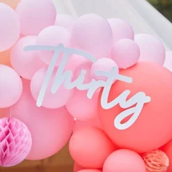 30 White Balloon Arch Sign