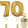 Age 70 Gold Foil Kit With Helium, Ribbon And Weights
