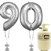 Age 90 Silver Foil Kit With Helium, Ribbon And Weights