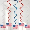 American Flag Hanging Swirl - 4Th July Decoration (5Pk)