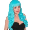 Aqua Long Curly Wig