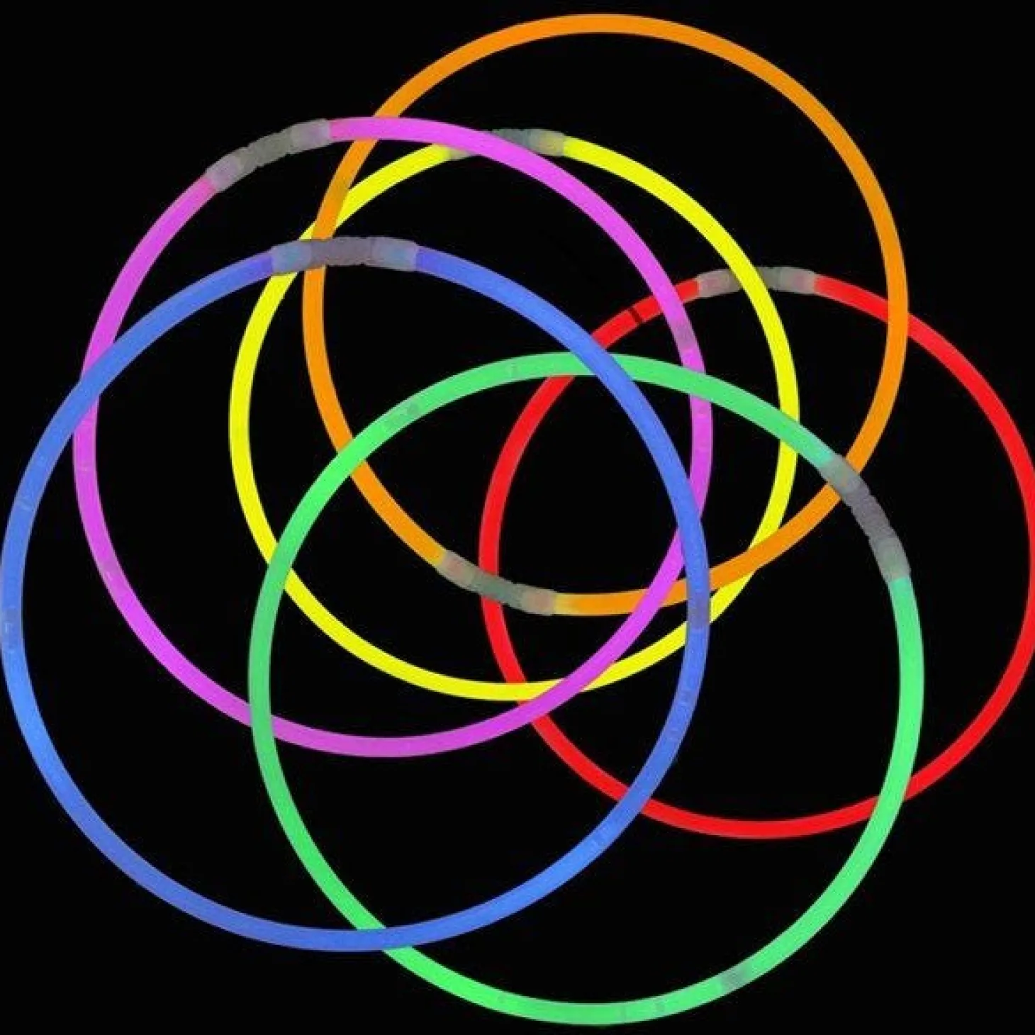 Assorted Colours Glowing Necklaces - 56Cm (4Pk)