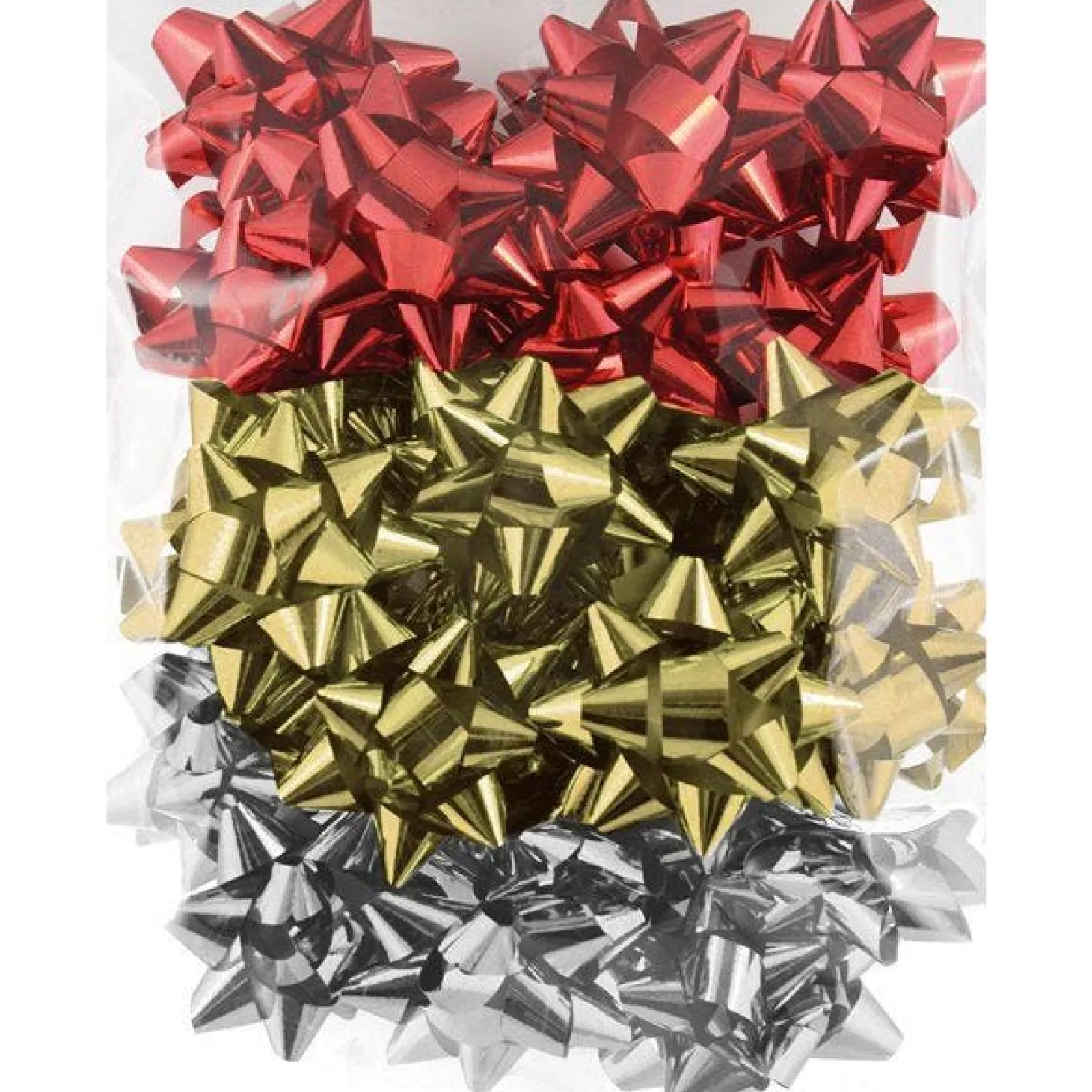 Assorted Metallic Gift Bows (24Pk)