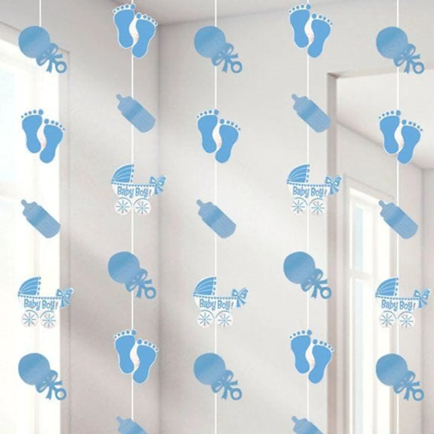 Baby Boy String Decoration (6Pk)