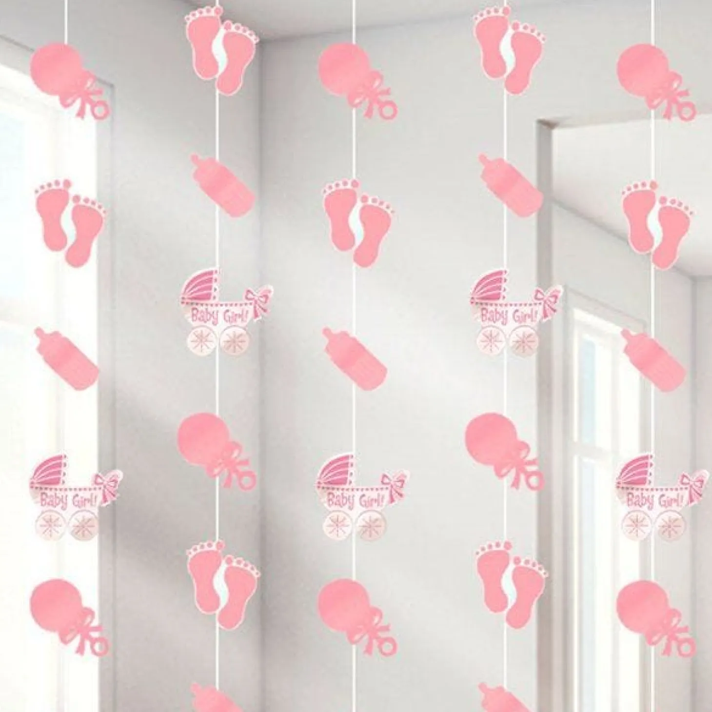 Baby Girl String Decoration (6Pk)