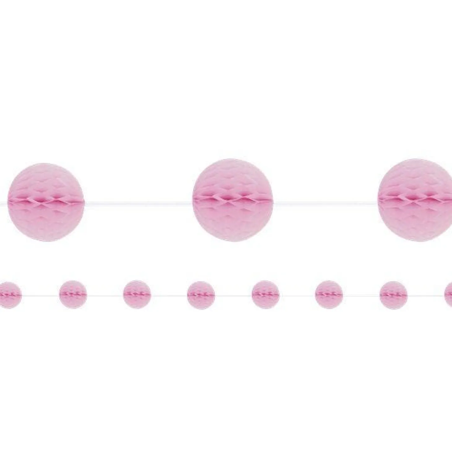 Baby Pink Honeycomb Garland Decoration - 2.1M