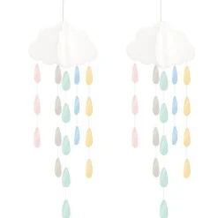 Baby Wishes Hanging Clouds & Droplets (2Pk)