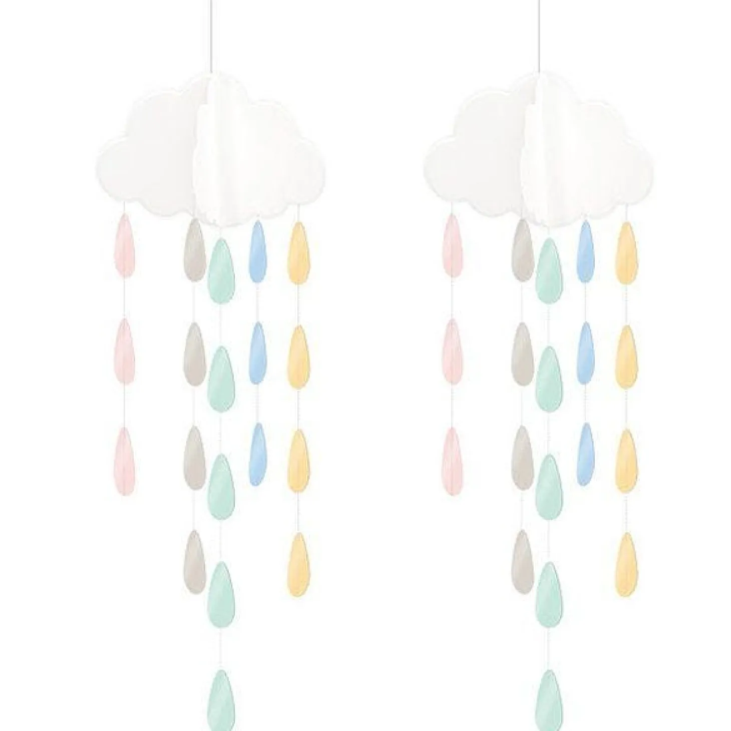 Baby Wishes Hanging Clouds & Droplets (2Pk)