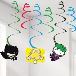 Batman & Joker Swirl Decorations (6Pk)
