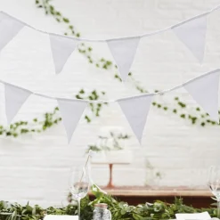 Beautiful Botanics White Fabric Bunting - 5M