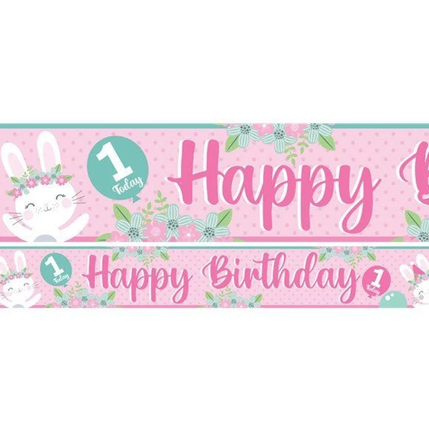 Birthday Bunny Paper Banners - 1M (3Pk)