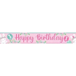 Birthday Bunny Paper Banners - 1M (3Pk)