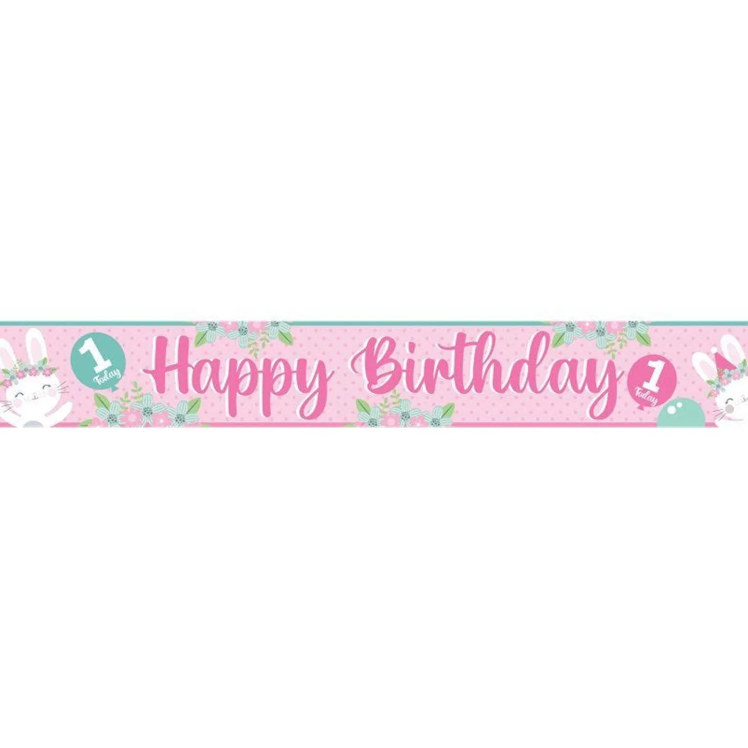 Birthday Bunny Paper Banners - 1M (3Pk)