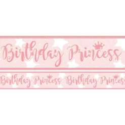 Birthday Princess Paper Banners - 1M (3Pk)