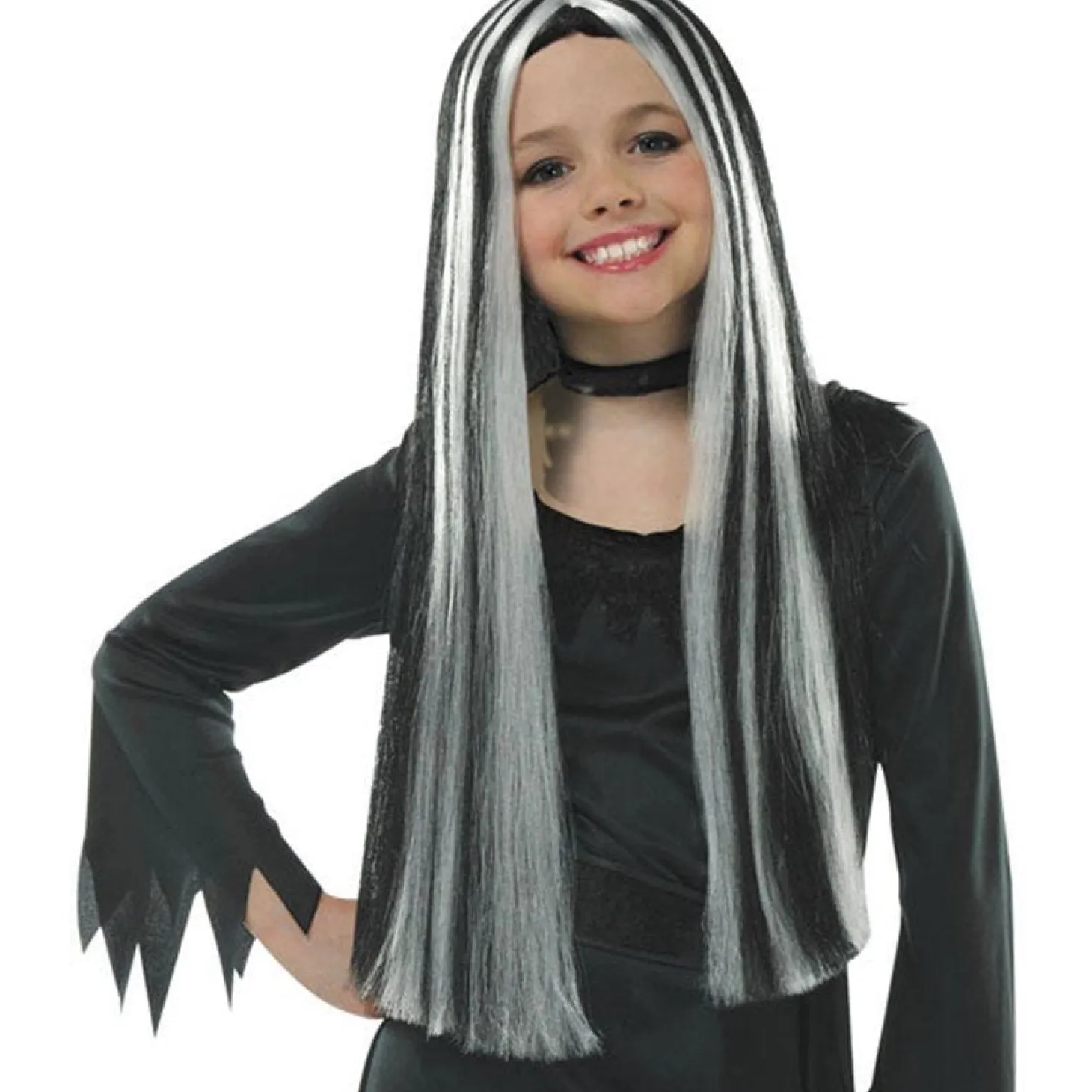 Black & Grey Witch Wig - Child