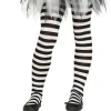 Black & White Striped Tights - Child One Size