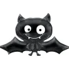 Black Bat Supershape Balloon - 24" X 41" Foil