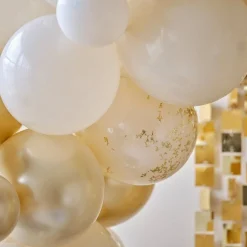 Black, Cream, Nude And Champagne Chrome Balloon Arch - 70 Balloons