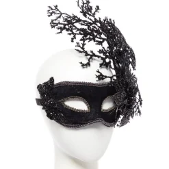 Black Floral Masquerade Mask