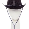 Black Glitter Cowboy Hat