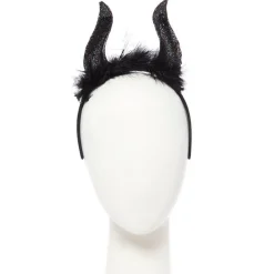 Black Glittery Horn Headband