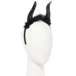 Black Glittery Horn Headband
