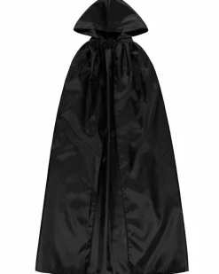 Black Hooded Cape - Adult Costume