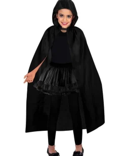 Black Hooded Cape - Child
