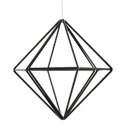 Black Metal Geometric Hanging Decoration - 15Cm
