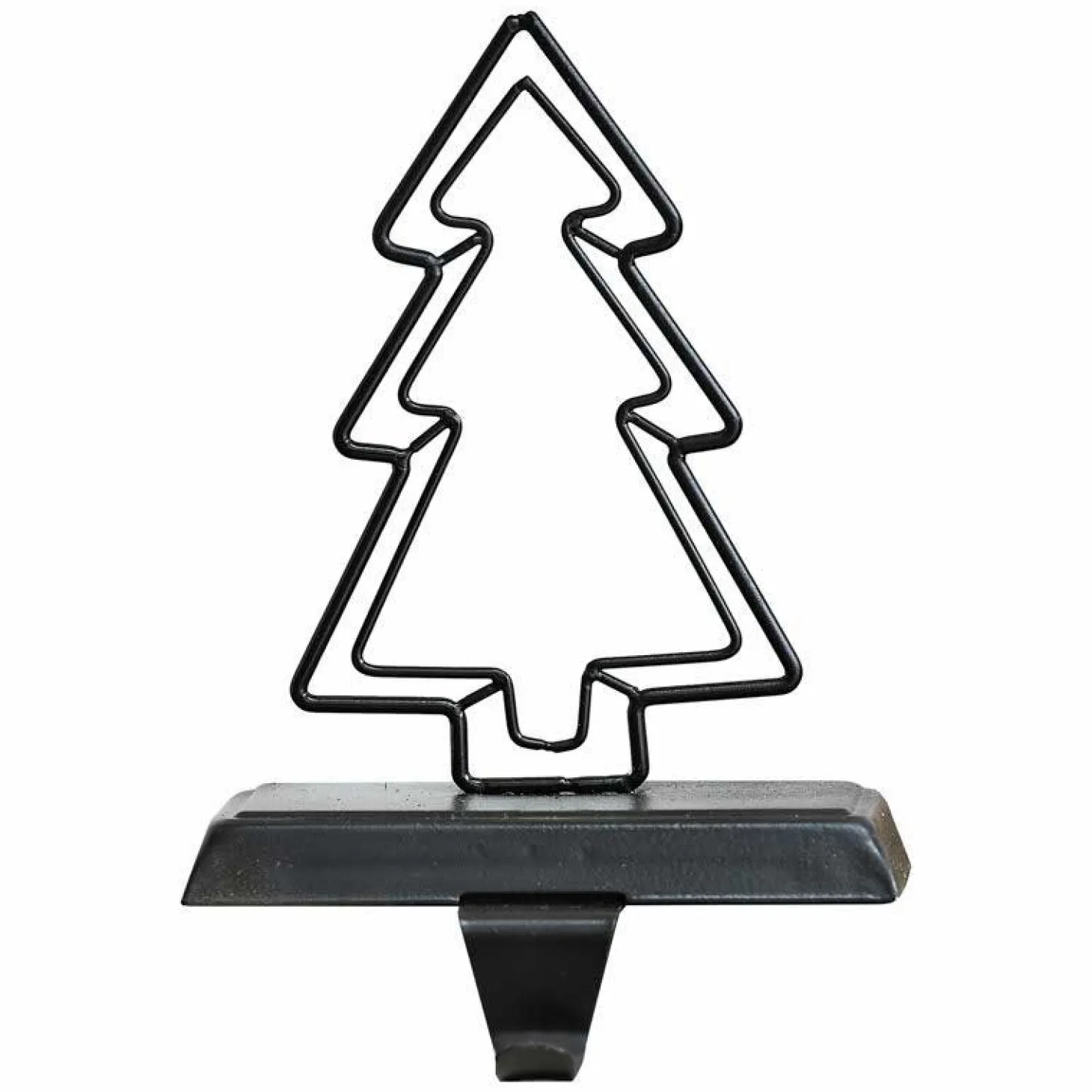 Black Metal Tree Stocking Holder - 14Cm