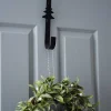 Black Metal Wreath Hanger - 29Cm