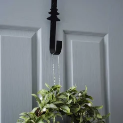 Black Metal Wreath Hanger - 29Cm