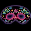 Black Ornamental Glow Stick Mask - 19Cm