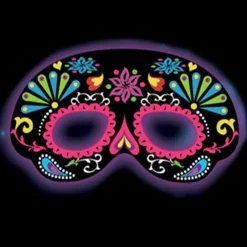 Black Ornamental Glow Stick Mask - 19Cm