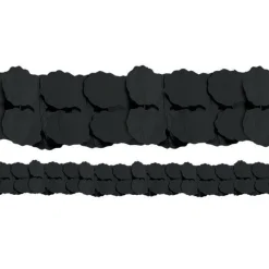 Black Paper Garland Decoration - 3.7M