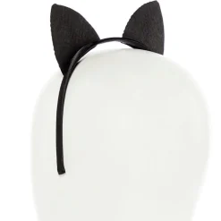 Black Sequin Cat Ears Headband