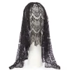 Black Veil Headpiece - 41Cm