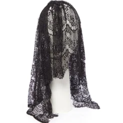Black Veil Headpiece - 41Cm