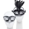 Black/Silver Masquerade Masks For Couples