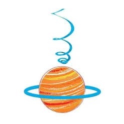 Blast Off Birthday Swirl Decorations (12Pk)