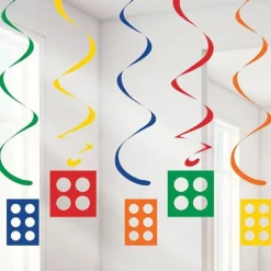 Block Party Hanging Swirls - 99Cm (5Pk)