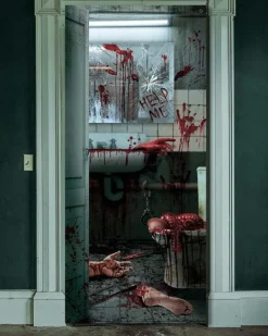 Bloody Bathroom Door Scene