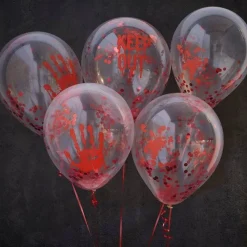 Bloody Confetti Balloons - 12" Latex (5Pk)
