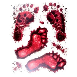 Bloody Foot Window Stickers