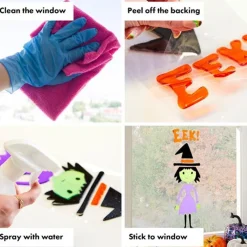 Bloody Happy Halloween Gel Window Cling