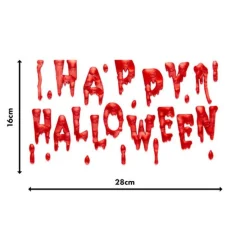 Bloody Happy Halloween Gel Window Cling