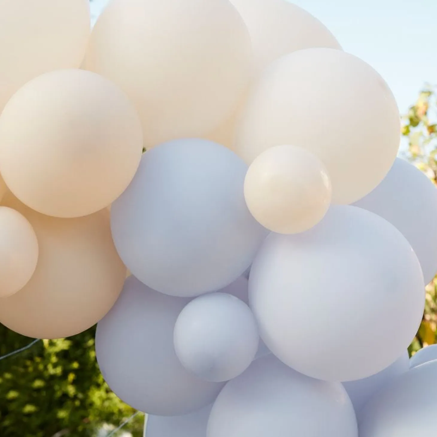 Blue And Nude Balloon Arch Kit - 75 Balloons