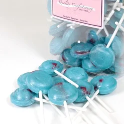 Blue Bubblegum Flavour Lollipops X90