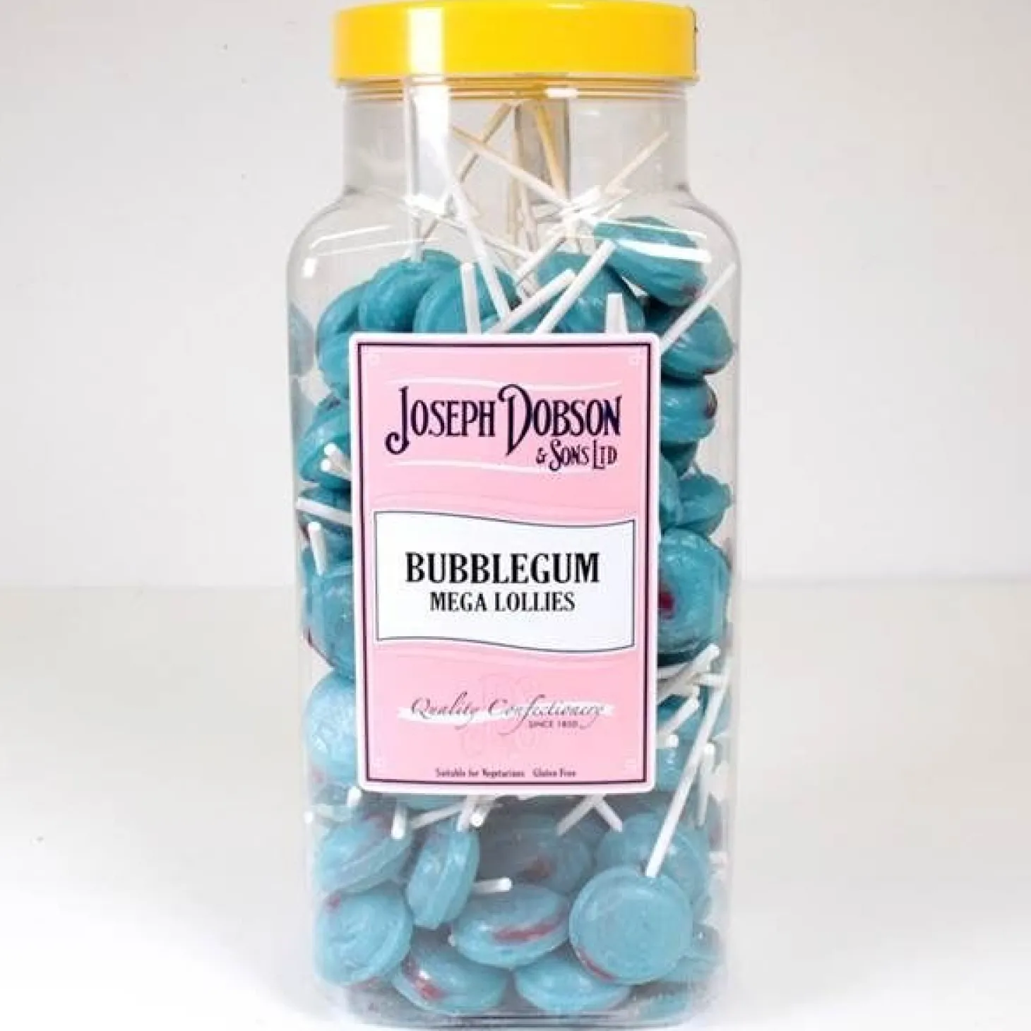 Blue Bubblegum Flavour Lollipops X90
